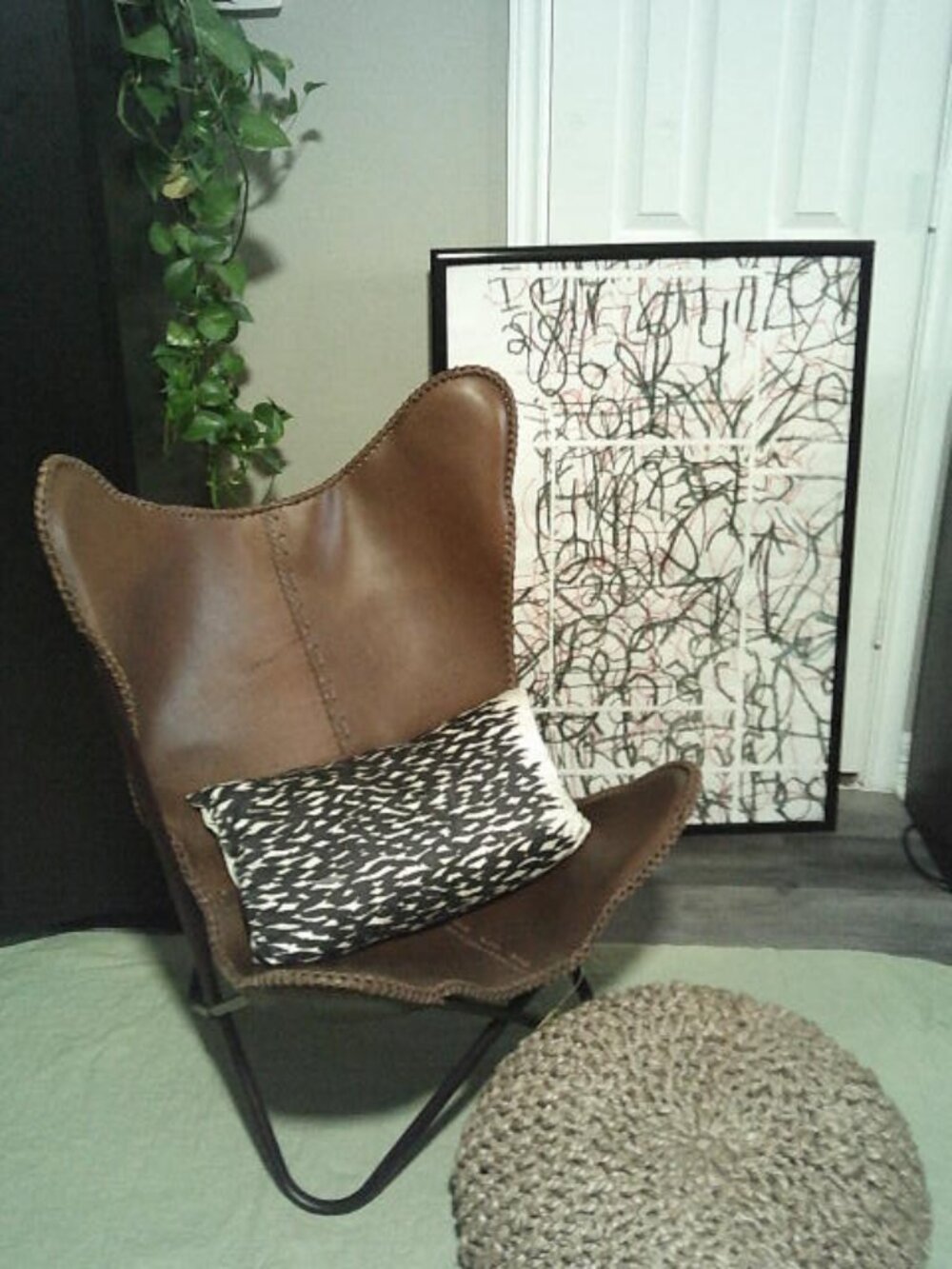 Leather Wingback Decorative Chair